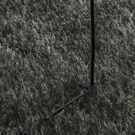 Teppe ISTAN lang luv skinnende utseende antrasitt 140×200 cm