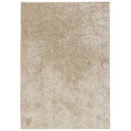 Teppe ISTAN med lang luv skinnende utseende beige 120×170 cm