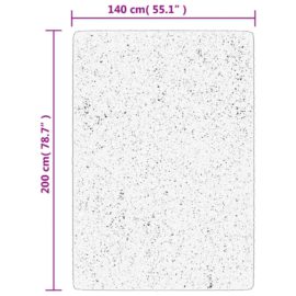 Teppe ISTAN med lang luv skinnende utseende grå 140×200 cm