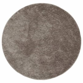 Teppe ISTAN med lang luv skinnende utseende grå Ø 200 cm