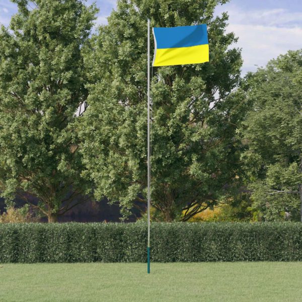 Ukraina flagg med messingmaljer 90×150 cm