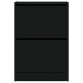 Skohylle svart 60x21x87,5 cm konstruert tre