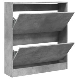 Skohylle betonggrå 80x21x87,5 cm konstruert tre