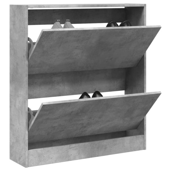 Skohylle betonggrå 80x21x87,5 cm konstruert tre