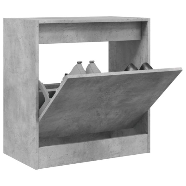 Skoskap betonggrå 60x34x63,5 cm konstruert tre