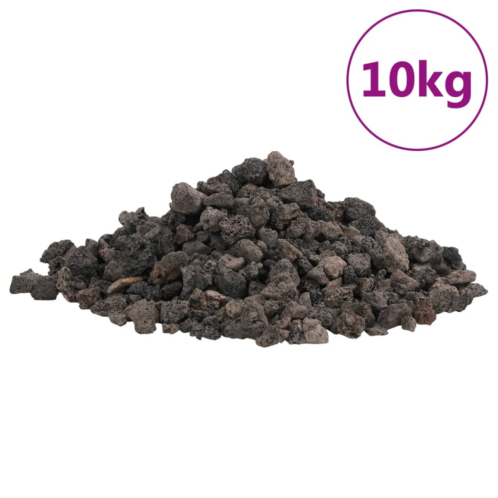 Lavasteiner 10 kg svart 1-2 cm