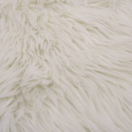 Teppe 60×90 cm kunstig saueskinn hvit