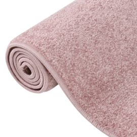 Teppe med kort luv 200×290 cm rosa