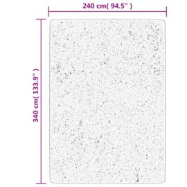 Teppe HUARTE kort luv mykt og vaskbart grå 240×340 cm