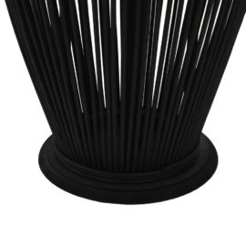 Hengelanterne for stearinlys bambus svart 95 cm