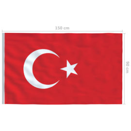 Tyrkisk flagg 90×150 cm