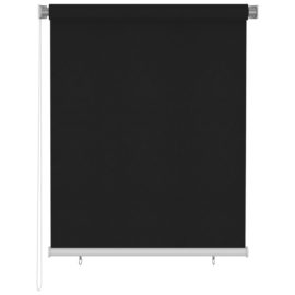 Utendørs rullegardin 120×140 cm svart