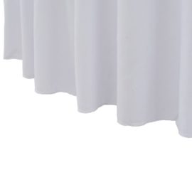 Elastisk bordduk med skjørt 2 stk 150×74 cm hvit