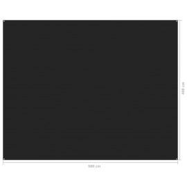 Teltteppe 400×500 cm svart