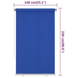 Utendørs rullegardin 140×230 cm blå HDPE