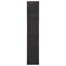 Teppe naturlig sisal 66×350 cm svart