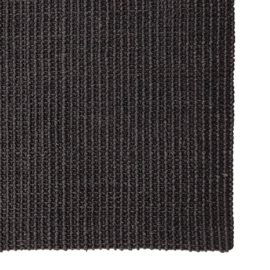 Teppe naturlig sisal 80×300 cm svart
