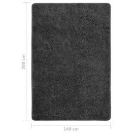 Flossteppe mørkegrå 140×200 cm sklisikkert
