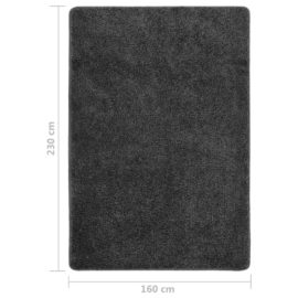 Flossteppe mørkegrå 160×230 cm sklisikkert