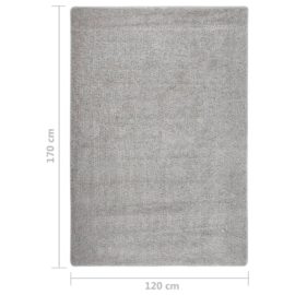 Flossteppe lysegrå 120×170 cm sklisikkert