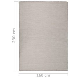 Utendørs flatvevd teppe 160×230 cm gråbrun