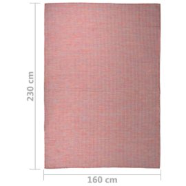 Utendørs flatvevd teppe 160×230 cm rød