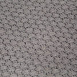 Teppe rektangulær grå 80×160 cm bomull