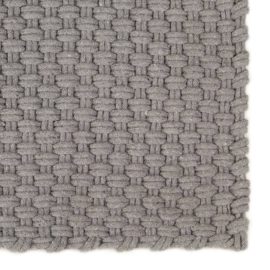 Teppe rektangulær grå 120×180 cm bomull