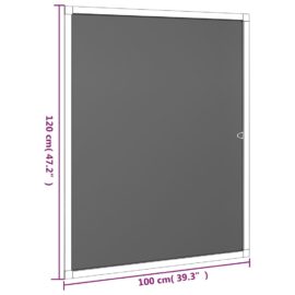 Insektskjerm for vindu hvit 100×120 cm