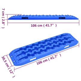 Trekkbrett 2 stk blå 106×30,5×7 cm nylon