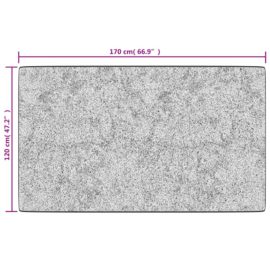 Teppe vaskbart grå og gull 120×170 cm sklisikker