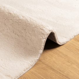 Teppe HUARTE kort luv mykt og vaskbart beige 80×250 cm