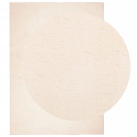 Teppe HUARTE kort luv mykt og vaskbart beige 140×200 cm