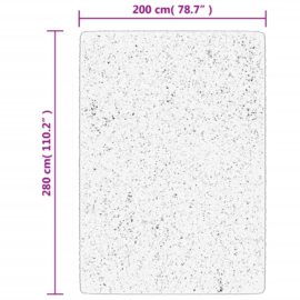 Teppe ISTAN med lang luv skinnende utseende kremhvit 200×280 cm