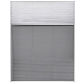 Plissert insektskjerm for vindu aluminium 80×100 cm solskjerm