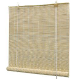 Rullegardiner naturlig bambus 120 x 160 cm