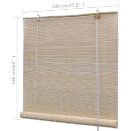 Rullegardiner naturlig bambus 4 stk 120×160 cm