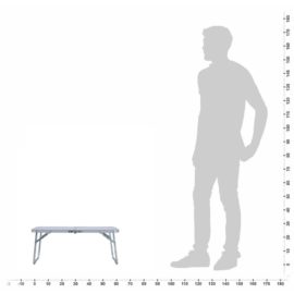 Sammenleggbart campingbord hvit aluminium 60×40 cm