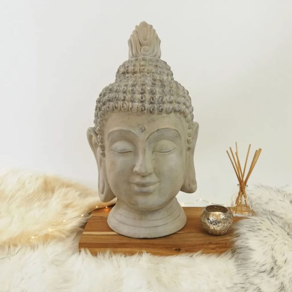 Dekorativt Buddha-hode 23x22x45 cm