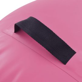 Oppblåsbar gymnastikkrull med pumpe 120×90 cm PVC rosa