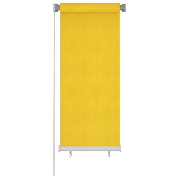 Utendørs rullegardin 60×140 cm gul HDPE