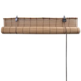 Rullegardiner 2 stk bambus 100×160 cm brun
