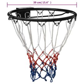 Basketballkurv svart 39 cm stål