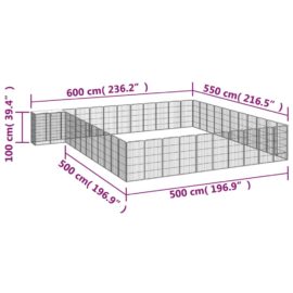 Hundegrind med 46 paneler svart 50×100 cm pulverlakkert stål