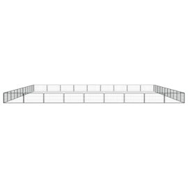 Hundegrind med 40 paneler svart 100×50 cm pulverlakkert stål
