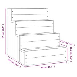 Kjæledyrstrapp 40x49x47 cm heltre furu