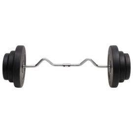 Curl-vektstang med skiver 60 kg