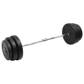 Curl-vektstang med skiver 90 kg