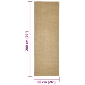 Sisalteppe for klorestolpe 66×200 cm