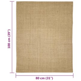 Sisalteppe for klorestolpe 80×100 cm